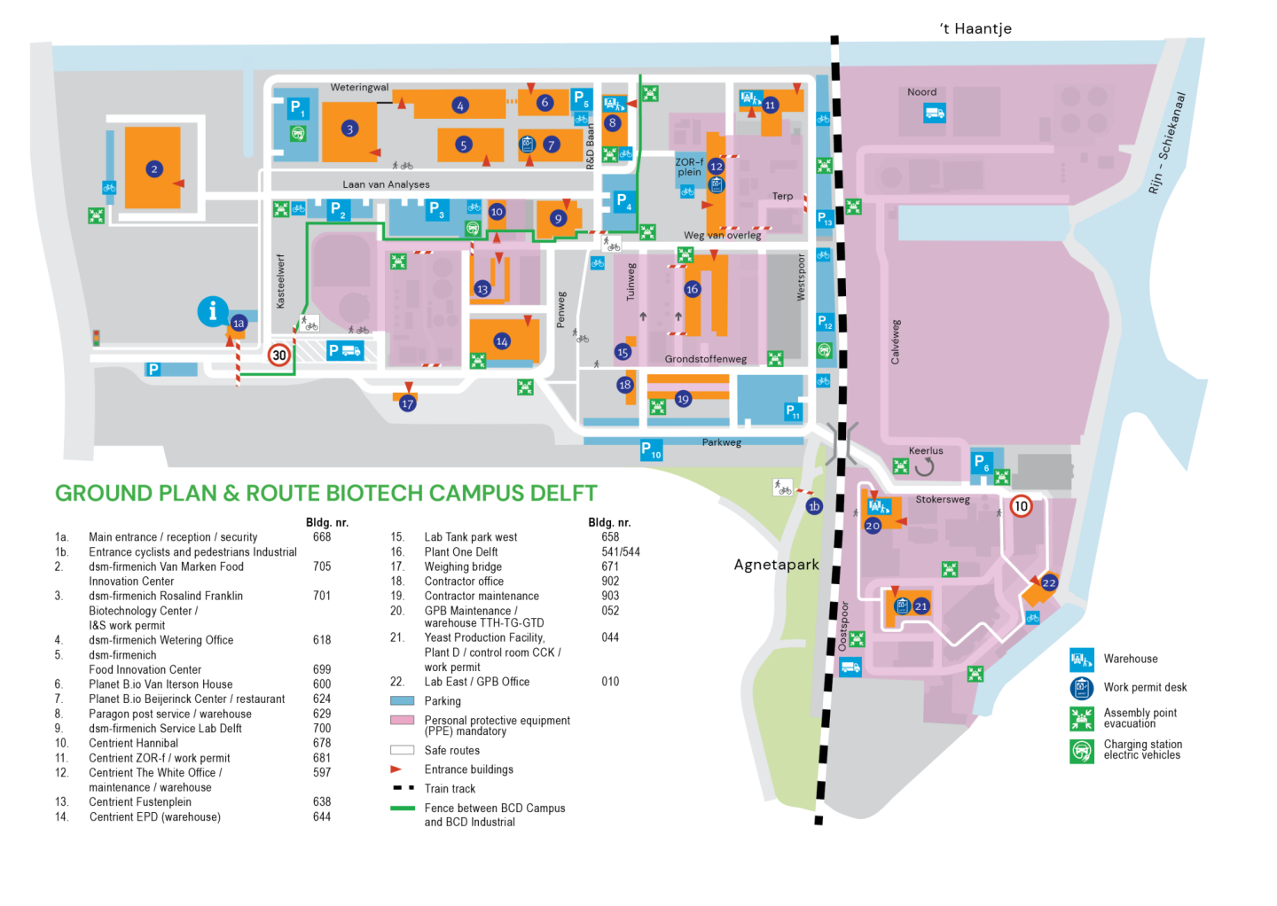 Map Biotech Campus Delft